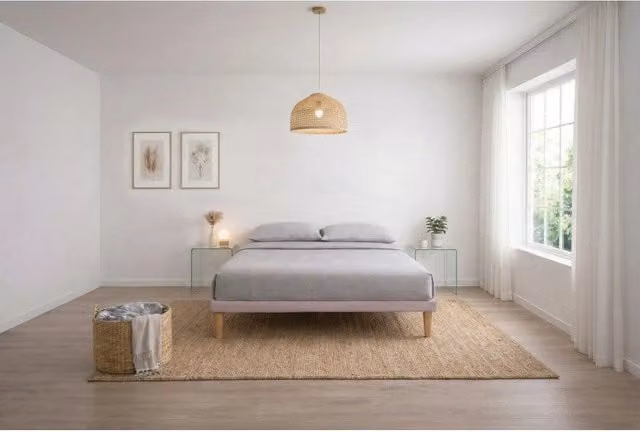 Letto imbottito Matrimoniale 180x190 cm Tessis - Con rete,Glicine,Microfibra