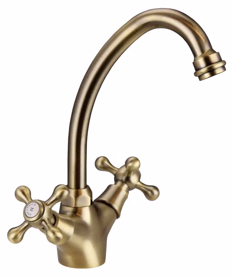 Miscelatore da cucina in stile vintage, finitura bronzo, modello Heritage Ascot BN-4004-HA, marca Aquanello