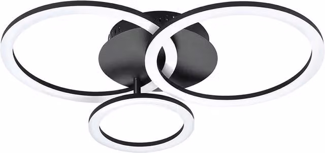 Plafoniera Moderna Eglo Parrapos-Z Led in Acciaio Nero per Interni ed Esterni
