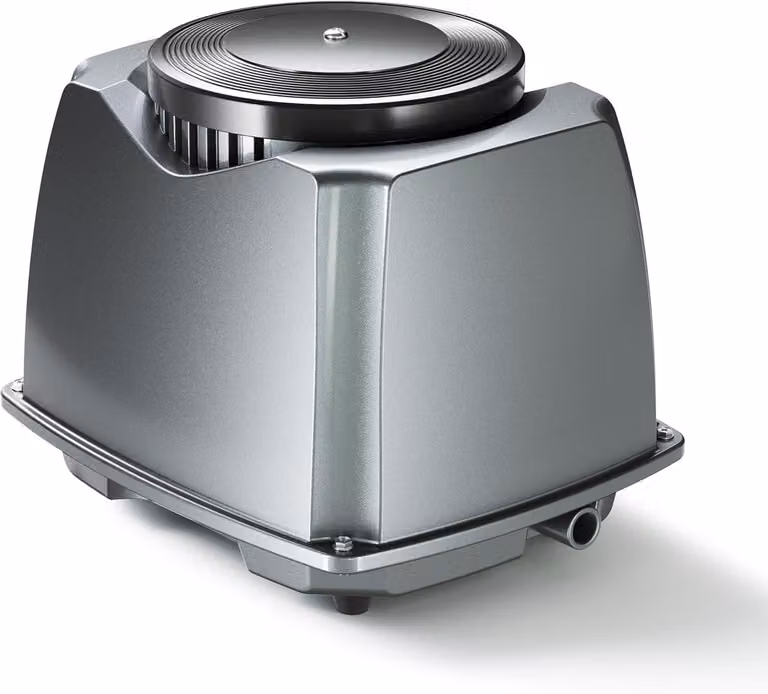 Pompa di aerazione CAP-100, 70 W, pompa d'aria per acquari da 80 m³ e stagni, aeratore per stagni con una portata di 100 litri al minuto e 16 uscite d'aria, pompa di ossigenazione silenziosa