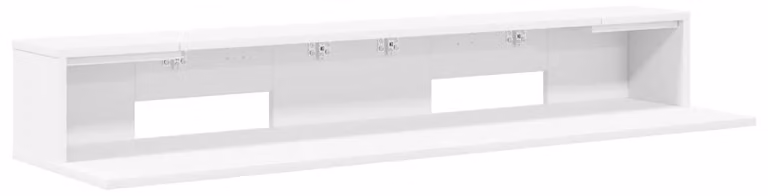 Scrivania da studio, colore bianco, dimensioni 130 x 36 x 19,5 cm, realizzata in materiale composito di legno