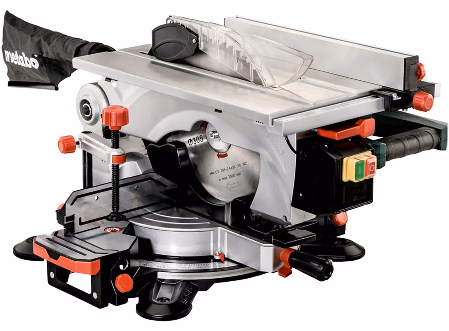 Troncatrice e sega da banco KGT 305 M - 1600 W - Profondità di taglio max 102/70 mm