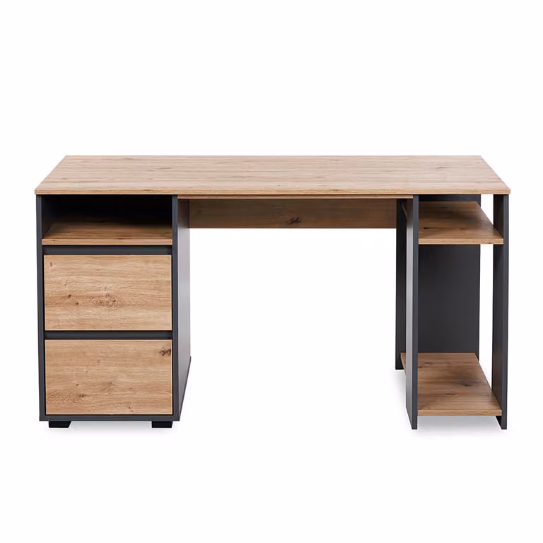 Scrivania per bambini AGIRA – antracite / rovere