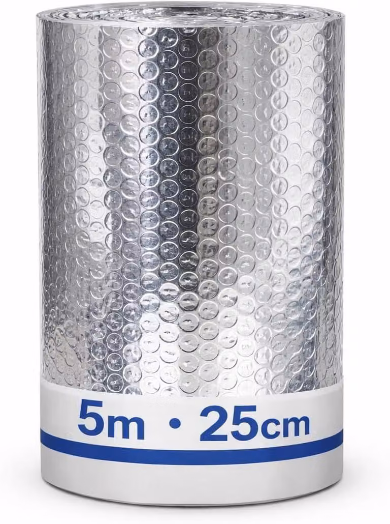Isolamento per avvolgibili, dimensioni 5 m x 25 cm, autoadesivo, per cassonetti avvolgibili