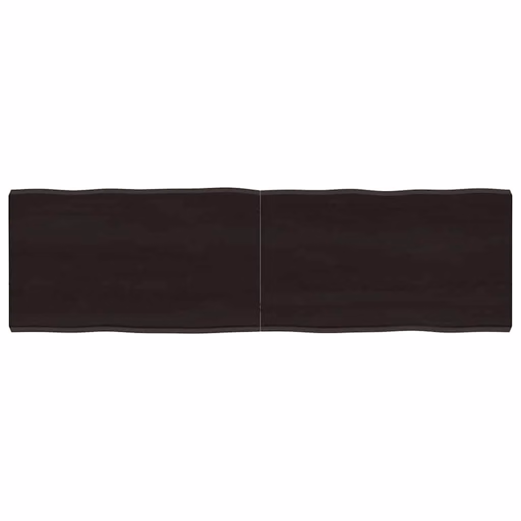 Piano Tavolo in Rovere con Bordo Naturale vidaXL, Marrone, L: 140 cm, P: 40 cm, H: 2,24-4 cm