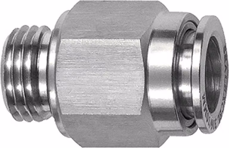 Raccordo Riegler a innesto diretto G 1/2 a., Ø esterno guaina 10, ES 1.4404