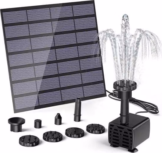 Fontana a energia solare da 1,5 W per laghetto da giardino