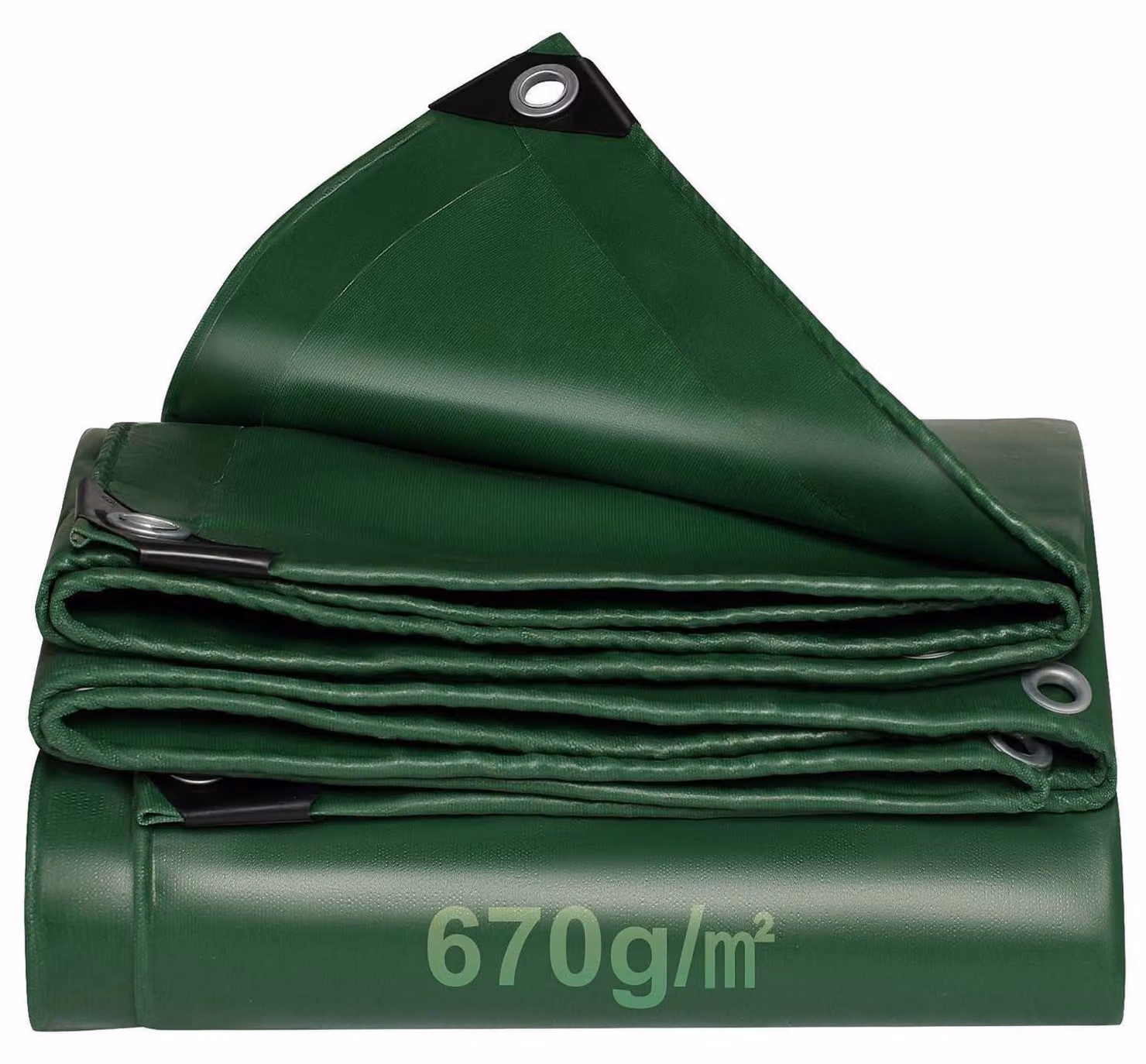 Telo protettivo in PVC da 670 g/m² con occhielli, dimensioni 2x4 metri. Impermeabile e resistente allo strappo