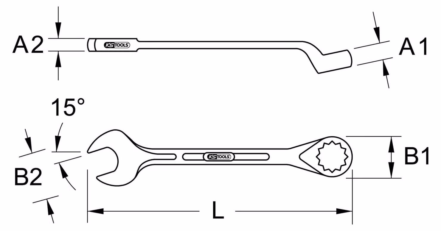 KS TOOLS Chiave combinata offset 1,1/2" - 517.2624