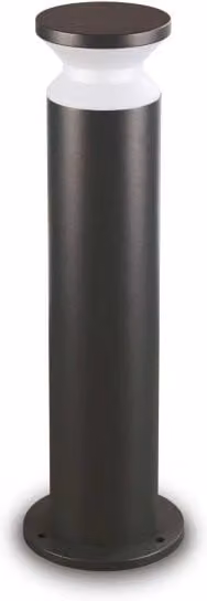 Lampada da terra a torre Ideal-Lux Pt1 in metallo nero per giardino e terrazzo, H: 60 cm