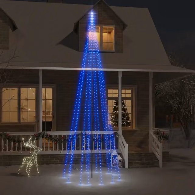Albero di Natale Pennone Blu 732 LED 500 cm 343528