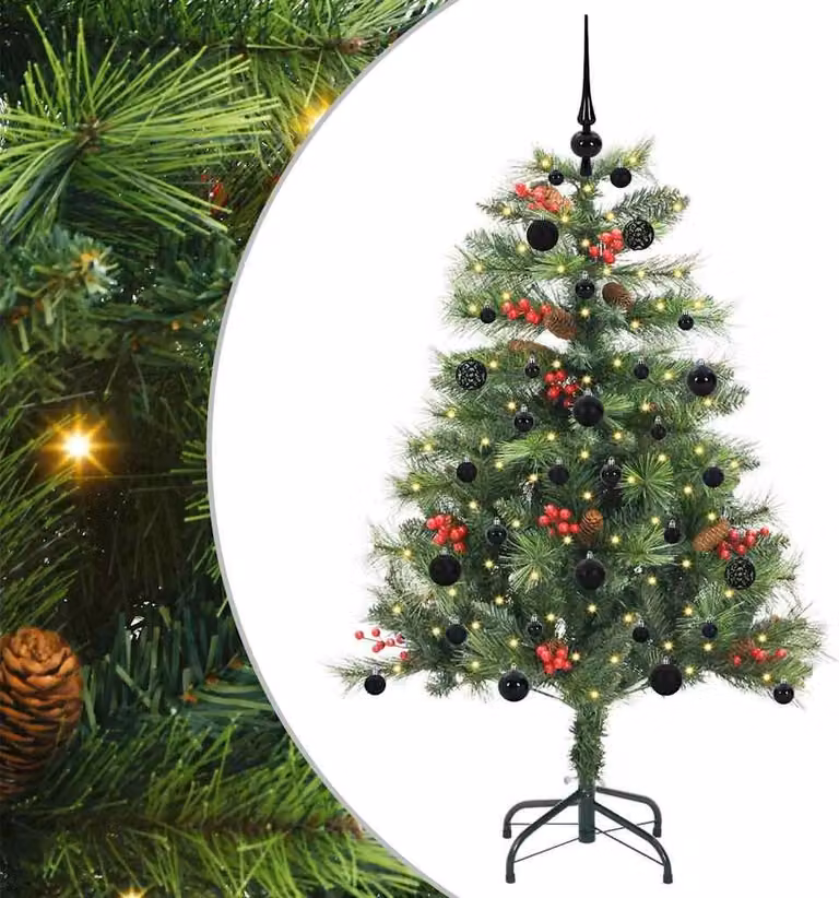 Albero di Natale artificiale Verde 150 cm PVC e Metallo