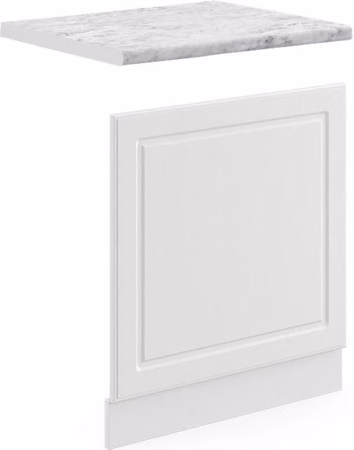 Pannello frontale R-Line Vicco in Bianco rustico/Bianco, Larghezza: 60 cm
