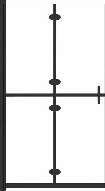Parete per Doccia Walk-in Pieghevole in Vetro ESG 110x190 cm CFW7258034