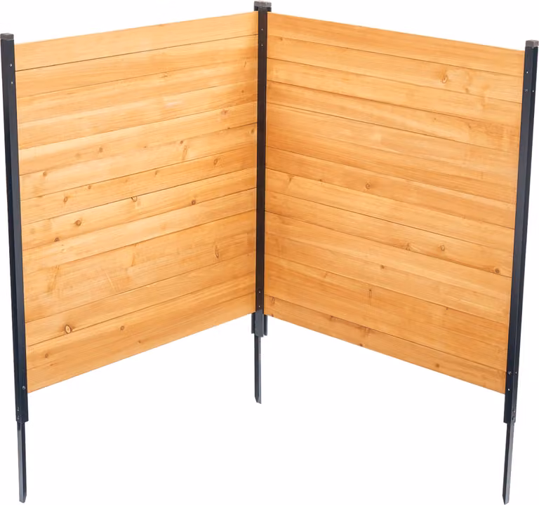 SucceBuy recinzione privacy legno 2 pannelli giardino recinzione doghe recinzione sigillatura 1100x982 mm