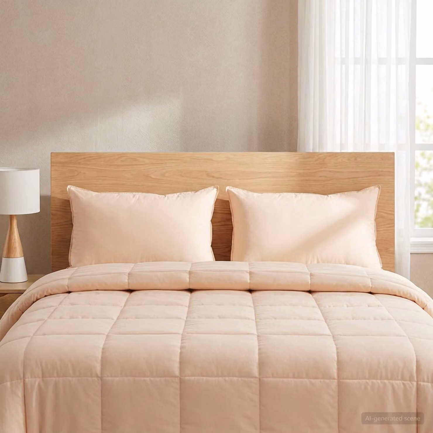 Set di 2 cuscini rettangolari vidaXL in fibra di kapok e cotone, beige, L: 50 cm x P: 30 cm