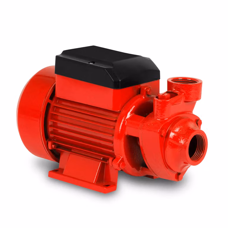 Pompa per acqua EBERTH pompa da giardino pompa centrifuga aspirante, attacco da 1 pollice, potenza 370 watt, prevalenza di aspirazione 8 m, prevalenza di mandata 40 m, portata 2.400 l/h