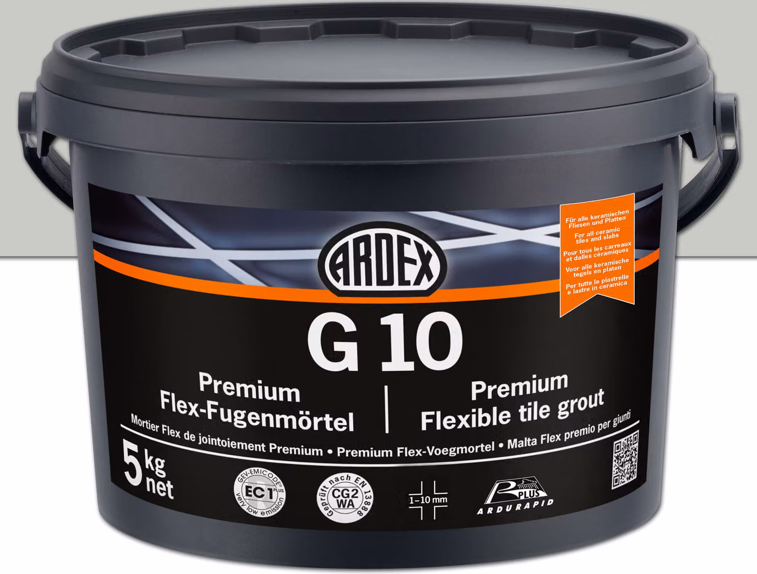 ARDEX G10 Premium Flex-Fugenmörtel Zementgrau 5kg Eimer
