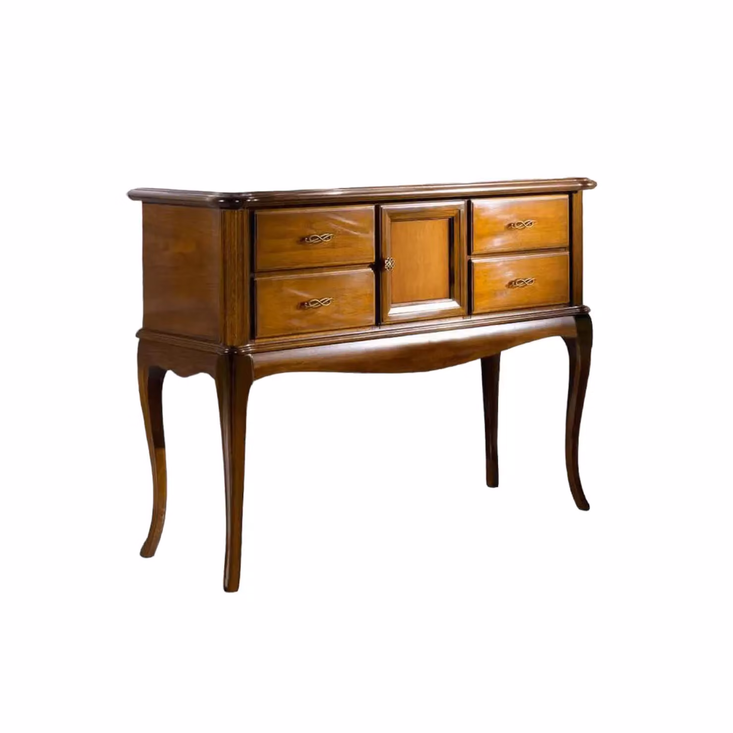 Consolle classica in legno con 4 cassetti e 1 porta Mobili2g L/P/H: 111 x 39 x 81 cm – 2