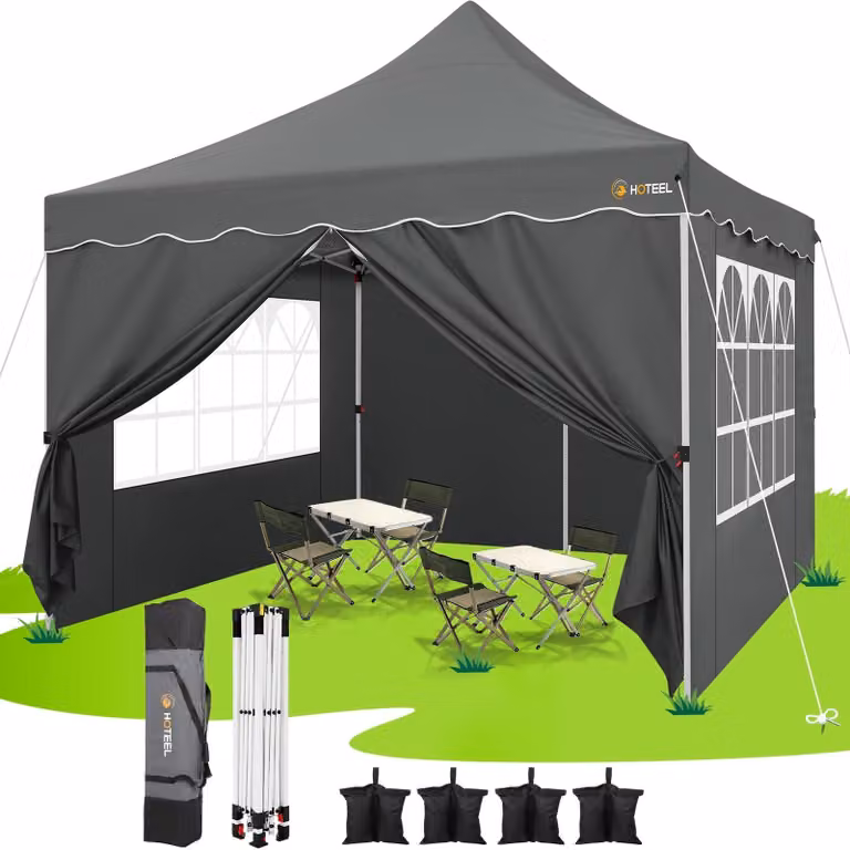 Gazebo pieghevole da giardino, dimensioni 3 x 3 metri, con protezione UV