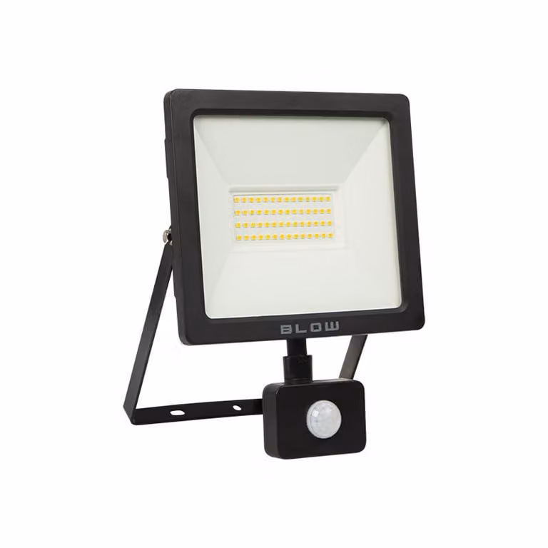 Faretto LED 50W+PIR 4000K nero BLOW IP65