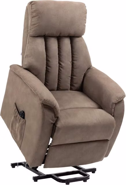 Poltrona Alzapersona Elettrica 1 Motore 75x93x110 cm in Microfibra Marrone