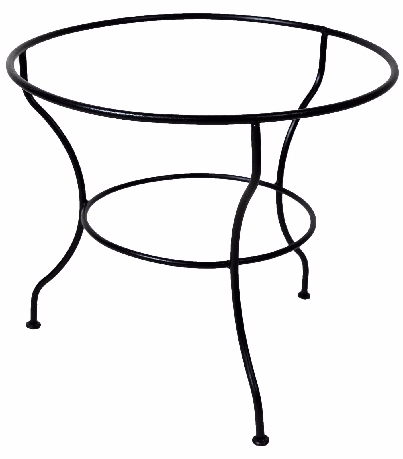 Struttura metallica per tavolo, realizzata a mano, colore nero, 60 cm