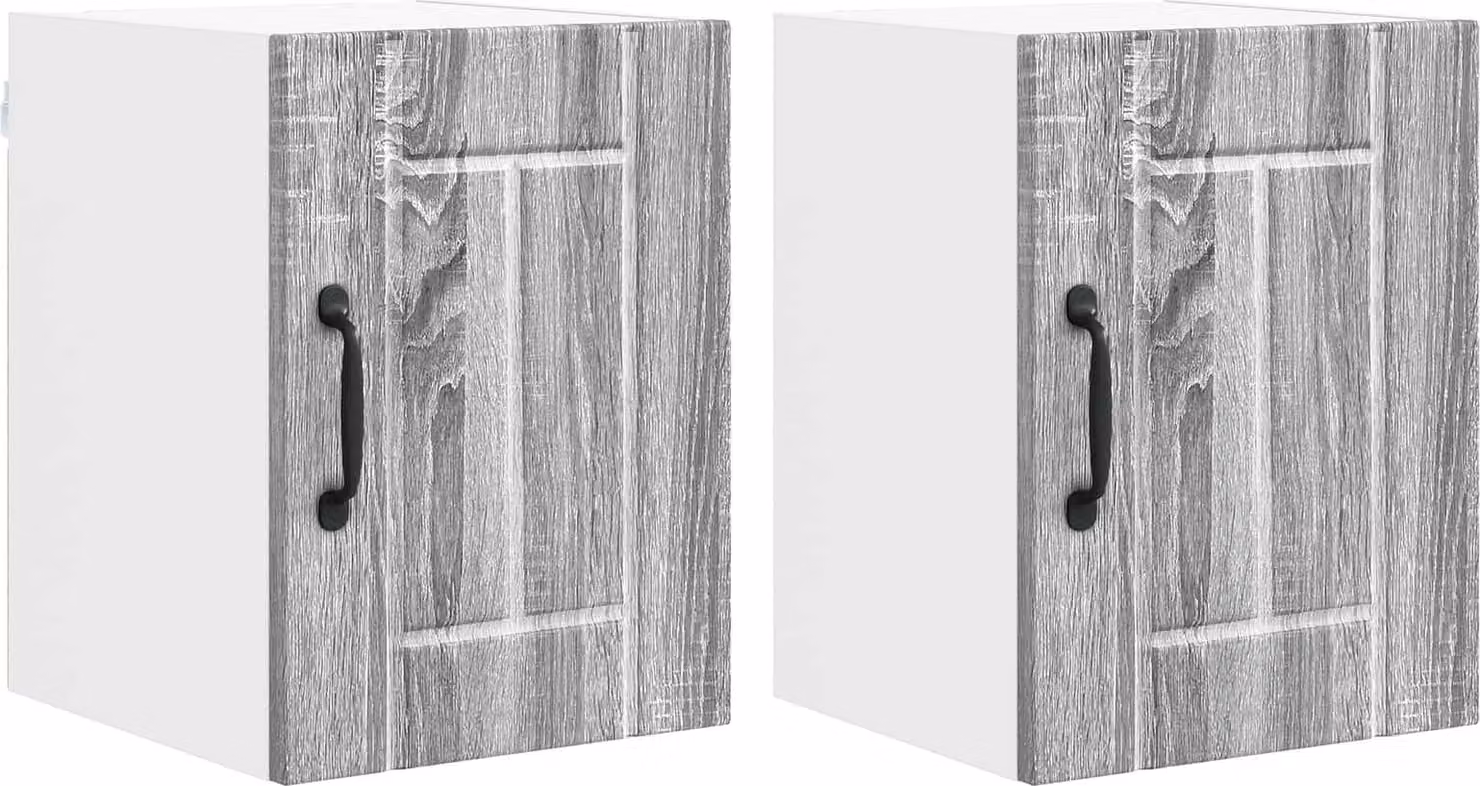 Armadietto a muro LUCCA 2 pcs Grigio Sonoma 30 x 31 x 40 cm