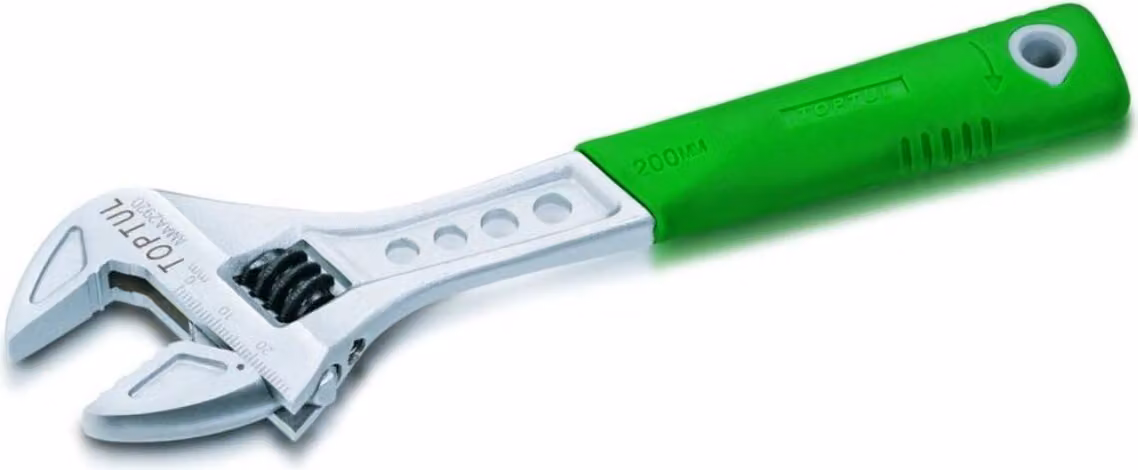 Chiave a forchetta regolabile TOPTUL, modello AMAA2415, lunghezza 165 mm, acciaio cromo-vanadio
