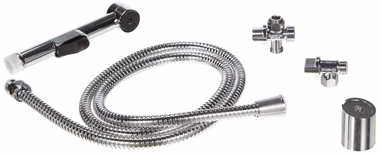 Wirquin 60720898, doccia igienica per WC, acciaio inossidabile