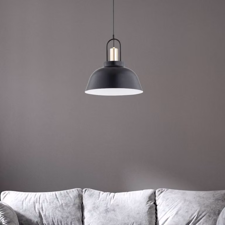 Lampada a sospensione Mirave Alfa, dimmerabile, Nero, Soggiorno / Sala da pranzo, Metallo, Moderno, Lampada a sospensione