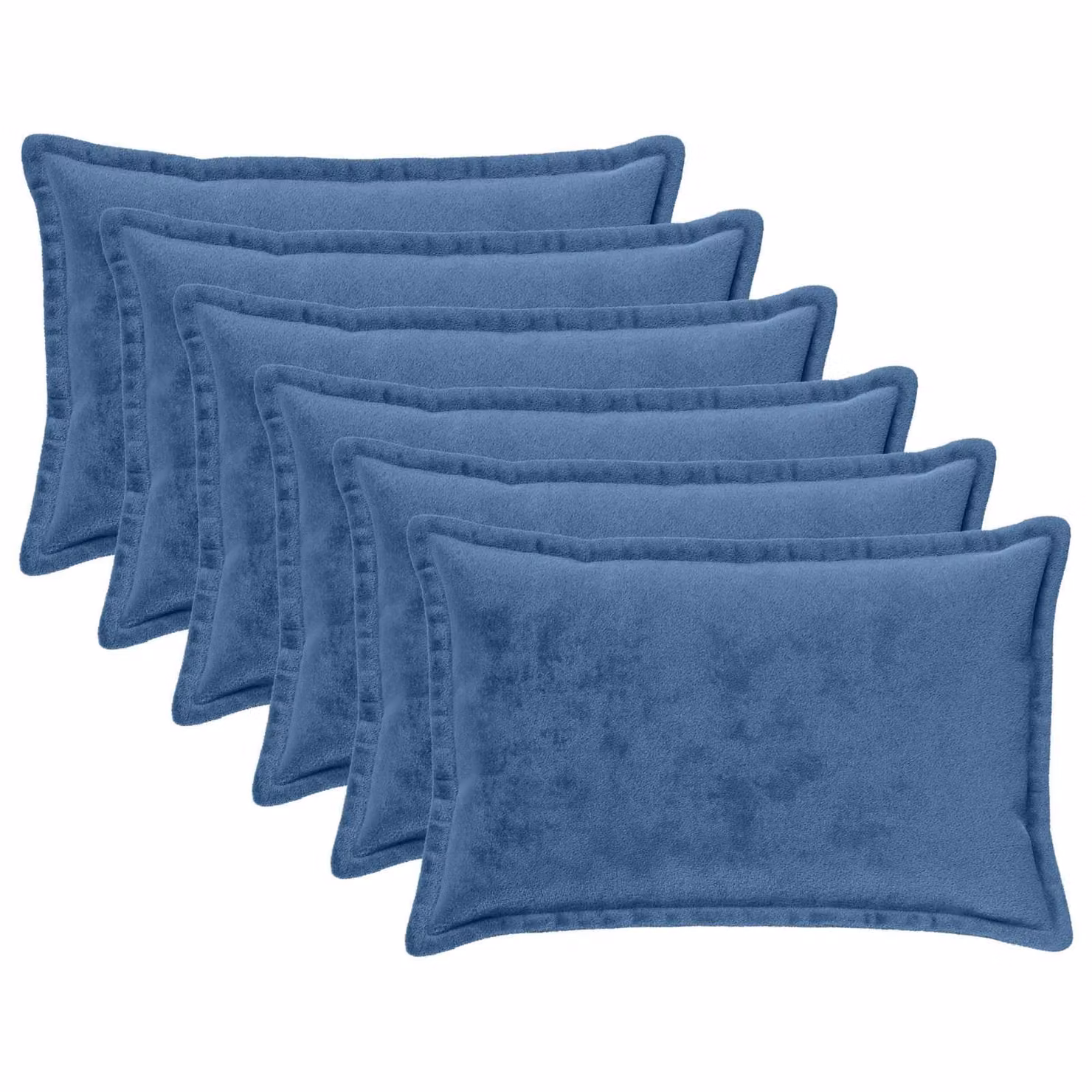 vidaXL Federa 6 pcs HOUTEN Azzurro 50 x 80 cm Flanella