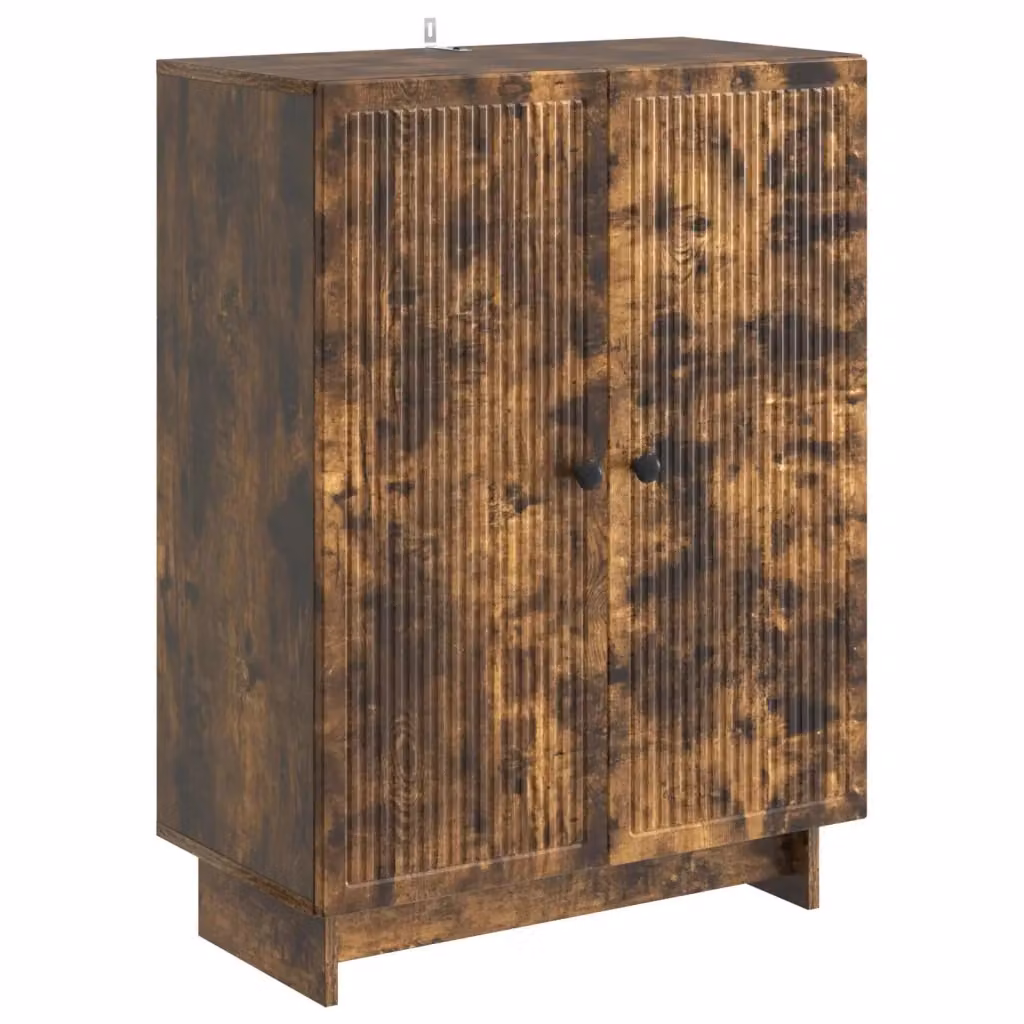 Credenza Buffet in Rovere Fumo e Legno MDF per Soggiorno o Sala da Pranzo, L 66 cm x P 34,5 cm x H 90 cm – 2