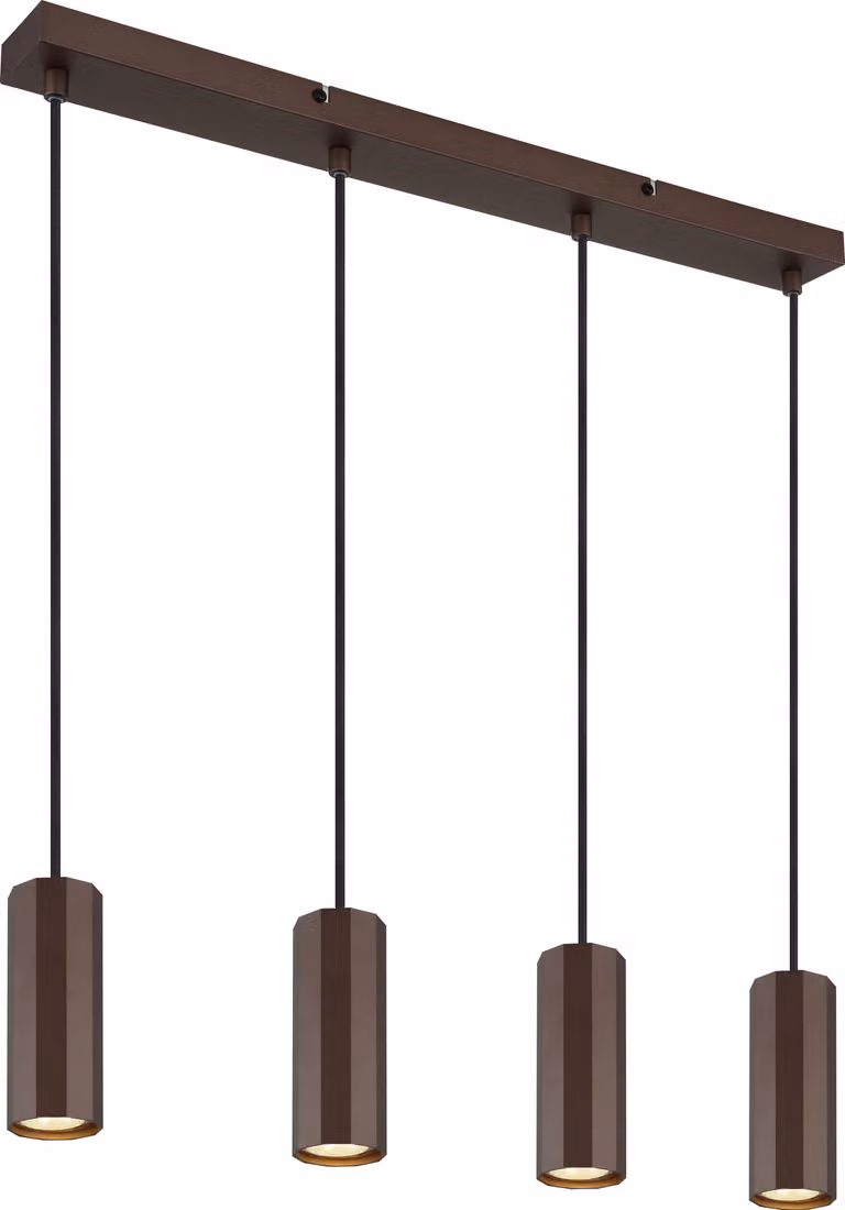Globo Lighting lampada a sospensione in metallo color bronzo opaco, 4x GU10