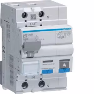 Hager AFDD con FI-LS 1P+N 10 kA B-13A 30 mA A 3M ARF513D