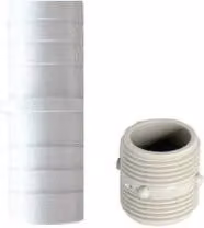 Set di 2 giunzioni idrauliche bianche Idro Bric per tubi di carico e scarico 020390