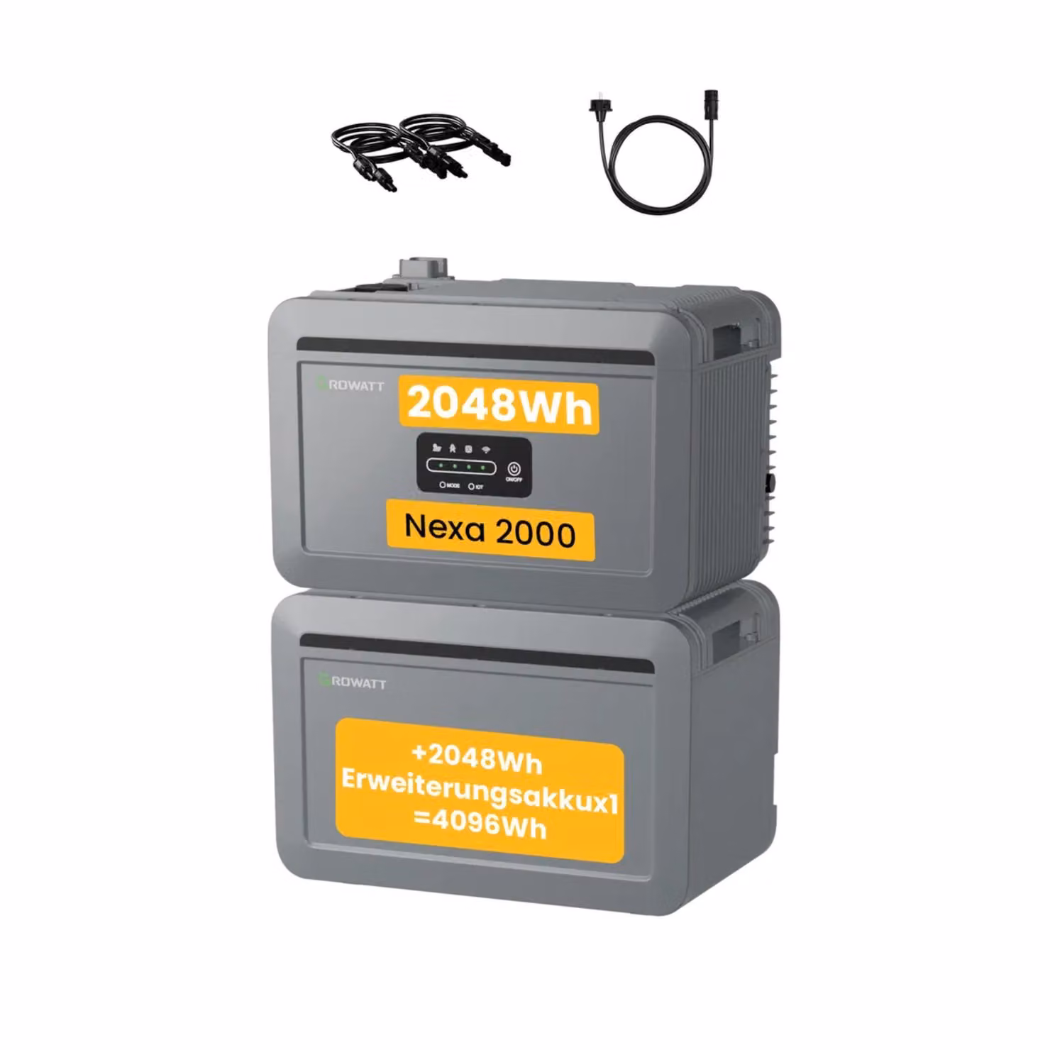 Accumulo Powerness per centrali elettriche da balcone 4096Wh Accumulo Growatt NEXA 2000 Accumulo all-in-one con batteria di espansione*1 per centrali elettriche da balcone