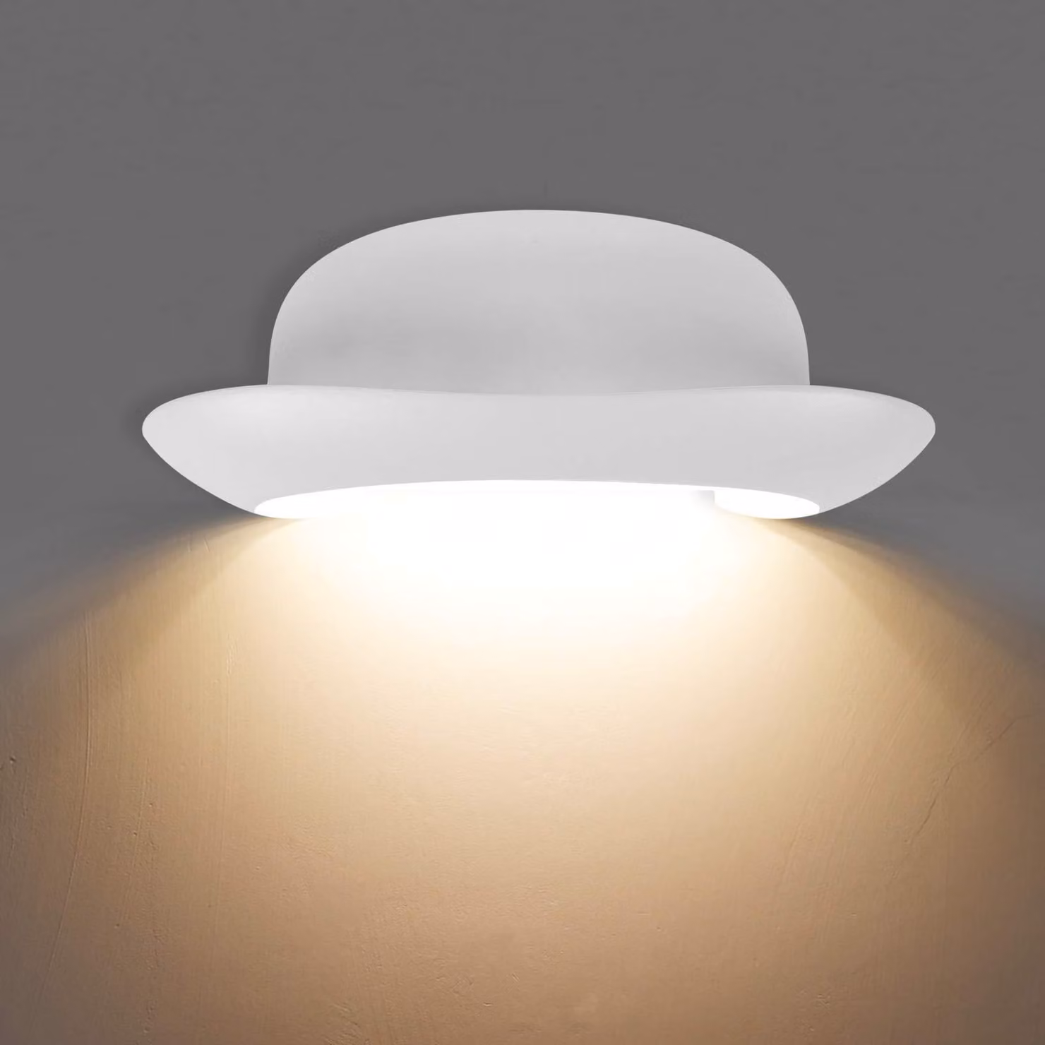 Lampada da parete moderna - 12W, luce calda a 3000K - Alluminio, impermeabile - Per interni