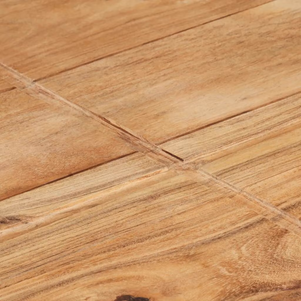 Tavolino 80x80x28 cm in legno massiccio di acacia