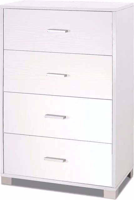 Mobile 4 Cassetti 70x112x41 cm Bianco Fiammato