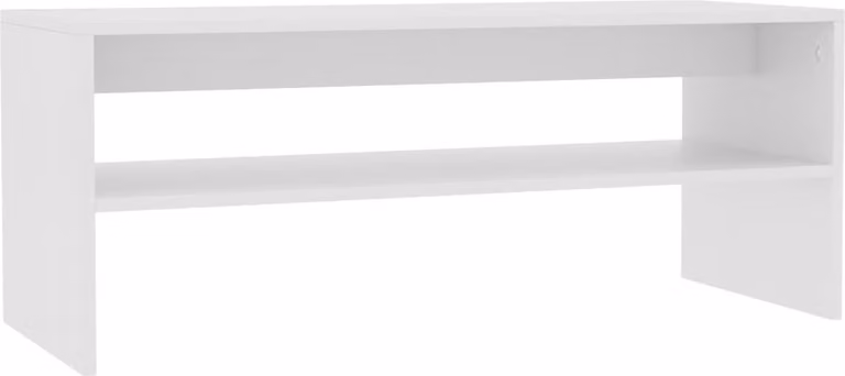 Tavolino da Salotto Bianco 100x40x40 cm in Legno Multistrato