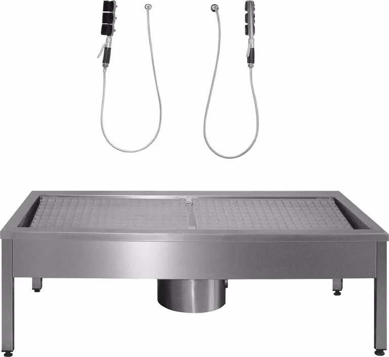 KWC AR lava scarponi, SIRIUS, acciaio inox, 700x500x600 mm, 1 stazione di lavaggio