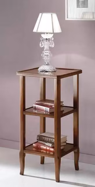Consolle etagere in legno grezzo marrone Mobili 2G L/P/H: 40 x 40 x 81 cm – 4