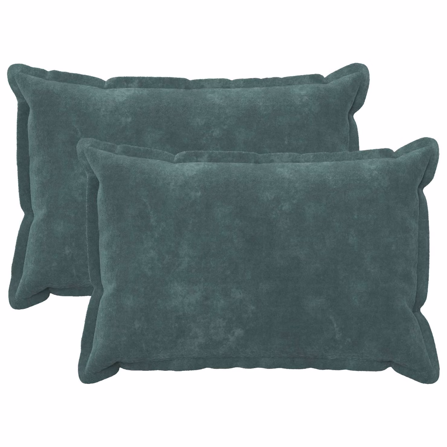 vidaXL Cuscino con cuscino HOUTEN 2 pz Blu mare Fleece in microfibra