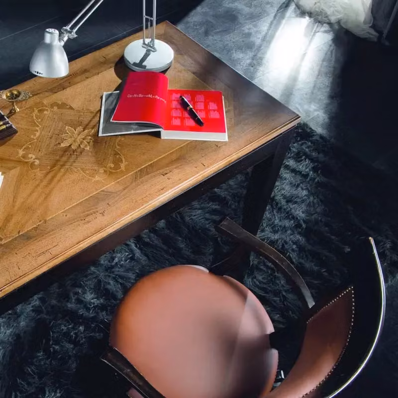 Scrivania con un cassetto in legno di faggio stile shabby Mobili 2G L: 130 cm, P: 70 cm, H: 78 cm – 3