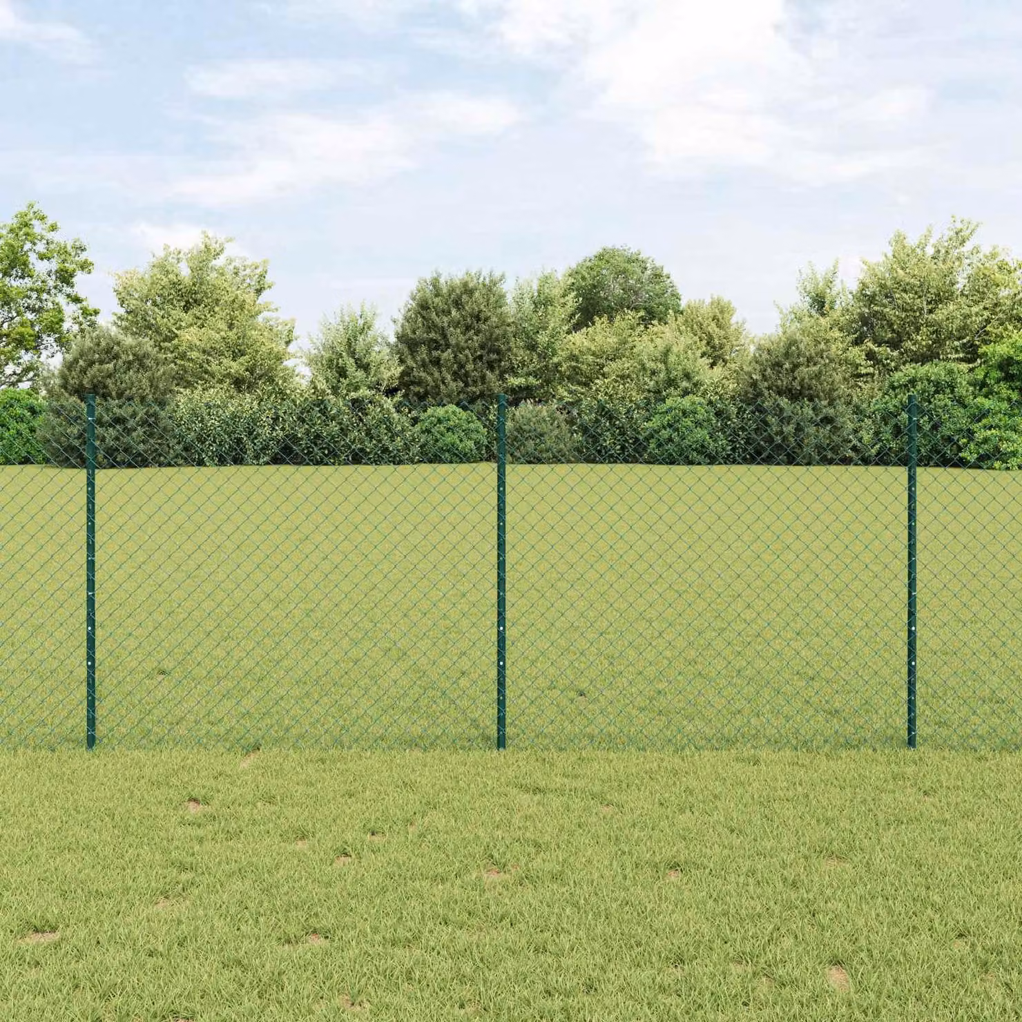 Maison Exclusive - Recinzione con Posto Verde 1 x 25 m Acciaio e PVC