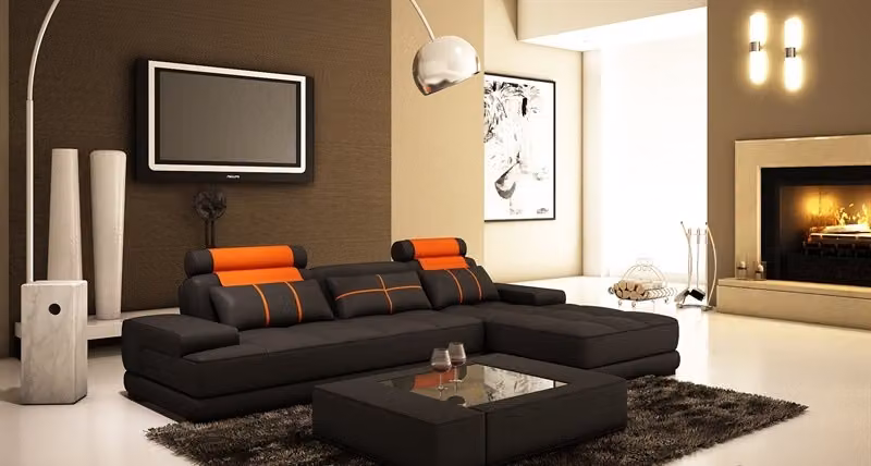 Ledersofa Ecksofa Sofa Couch Polster Ecke Designer Sofas Couchen Paris Weiß