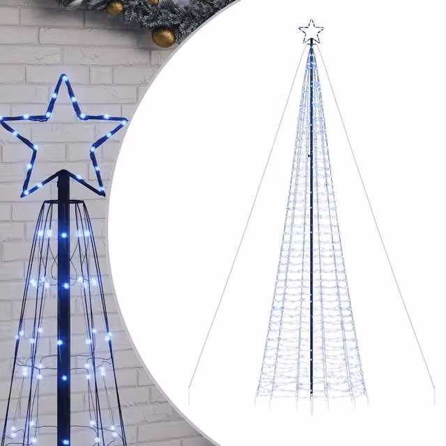 Albero di Natale a LED-Luci decorative natalizie con Punte 1534 LED Blu 500 cm