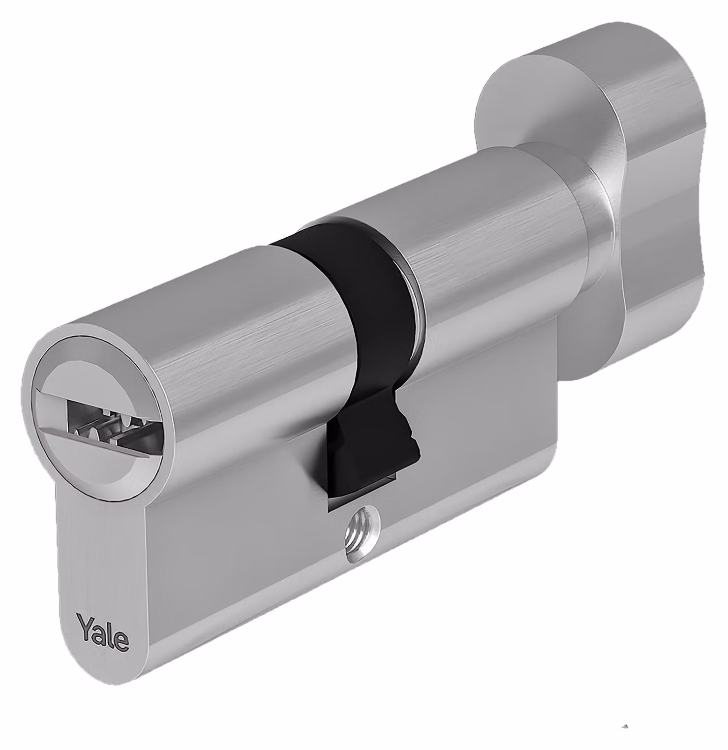 Cilindro europeo Yale 30/30 mm nichelato, 5 chiavi