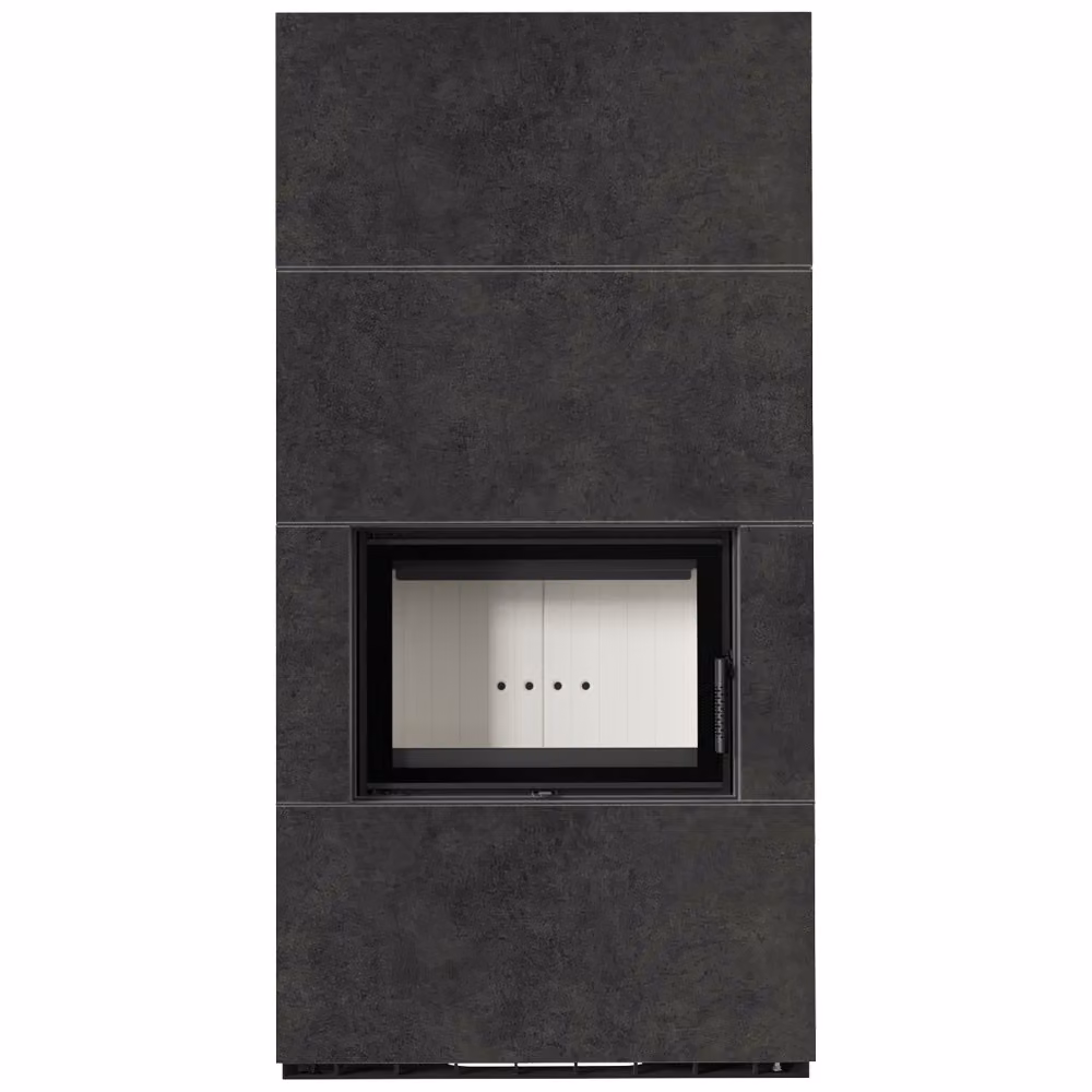 KRATKI FLOKI BOX 8 kW Ø 160 sinterizzato al quarzo Kit camino FOKOS GRAFITE